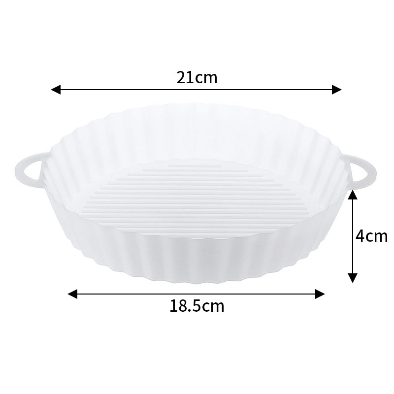 Air Fryer Tray Silicone Mat Baking Oven Square Round Silicone Baking Pan Kitchen Supplies
