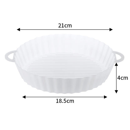 Air Fryer Tray Silicone Mat Baking Oven Square Round Silicone Baking Pan Kitchen Supplies