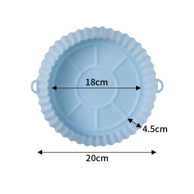 Air Fryer Tray Silicone Mat Baking Oven Square Round Silicone Baking Pan Kitchen Supplies