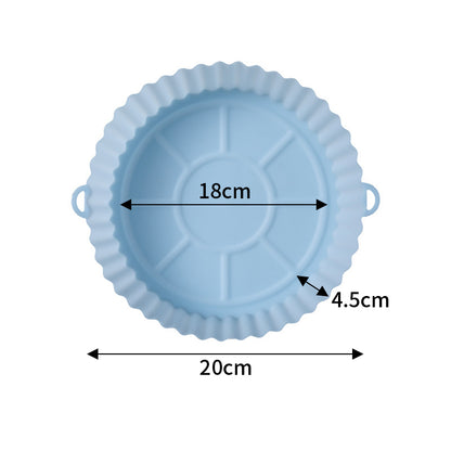 Air Fryer Tray Silicone Mat Baking Oven Square Round Silicone Baking Pan Kitchen Supplies