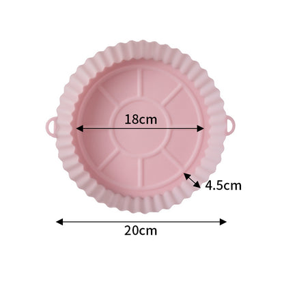 Air Fryer Tray Silicone Mat Baking Oven Square Round Silicone Baking Pan Kitchen Supplies