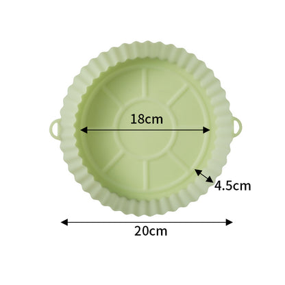 Air Fryer Tray Silicone Mat Baking Oven Square Round Silicone Baking Pan Kitchen Supplies