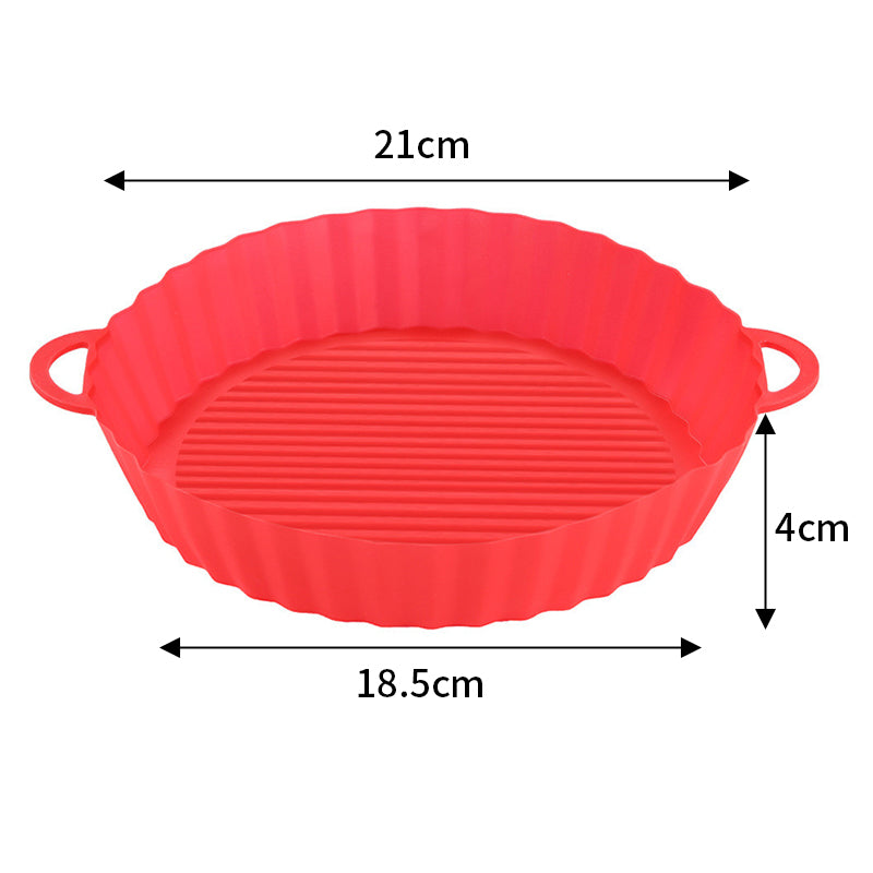 Air Fryer Tray Silicone Mat Baking Oven Square Round Silicone Baking Pan Kitchen Supplies