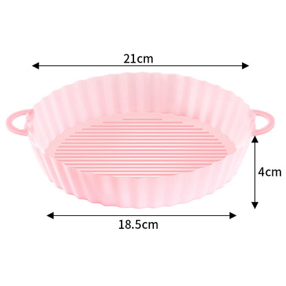 Air Fryer Tray Silicone Mat Baking Oven Square Round Silicone Baking Pan Kitchen Supplies