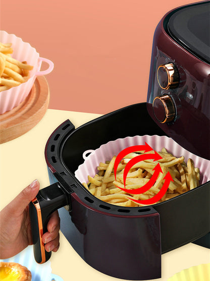 Air Fryer Tray Silicone Mat Baking Oven Square Round Silicone Baking Pan Kitchen Supplies