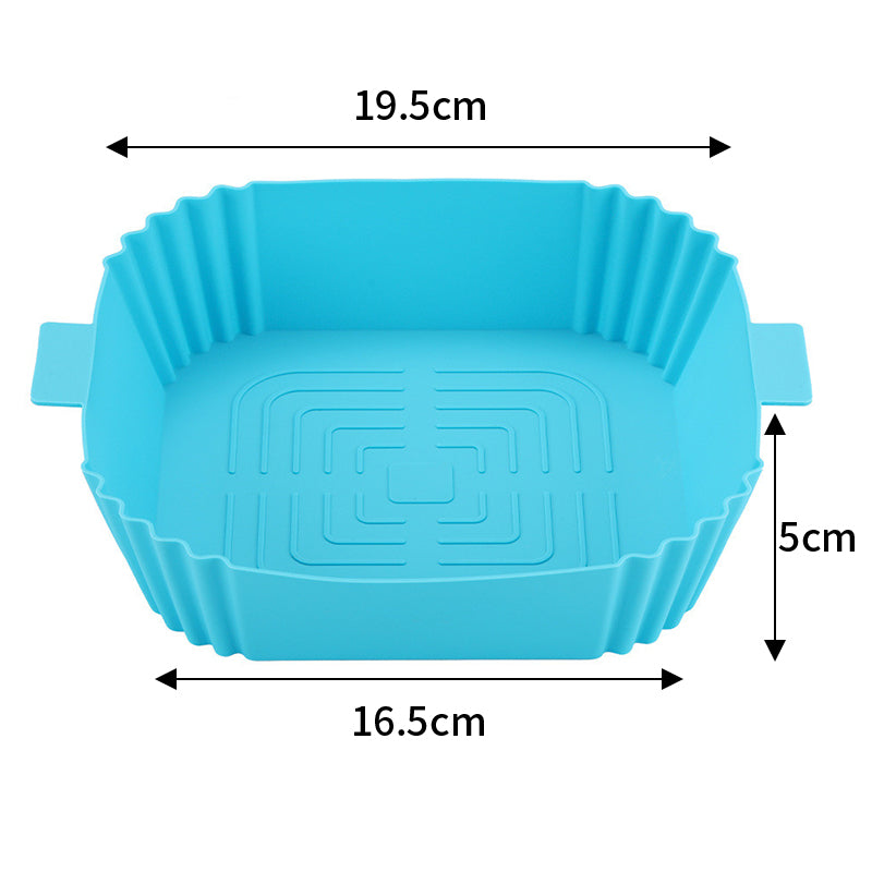 Air Fryer Tray Silicone Mat Baking Oven Square Round Silicone Baking Pan Kitchen Supplies