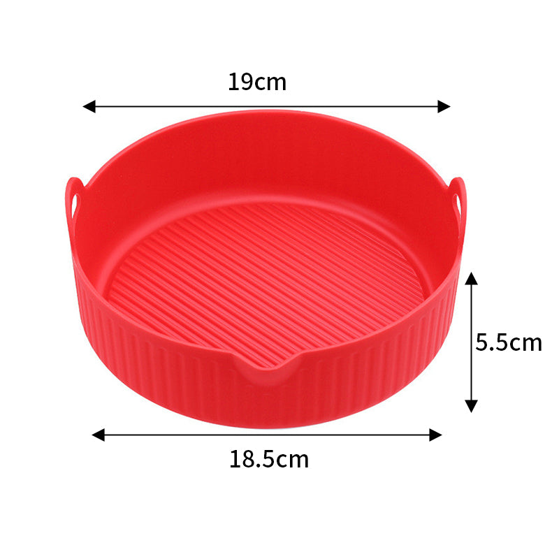 Air Fryer Tray Silicone Mat Baking Oven Square Round Silicone Baking Pan Kitchen Supplies