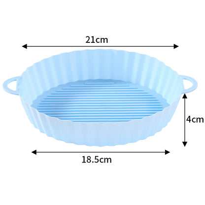 Air Fryer Tray Silicone Mat Baking Oven Square Round Silicone Baking Pan Kitchen Supplies