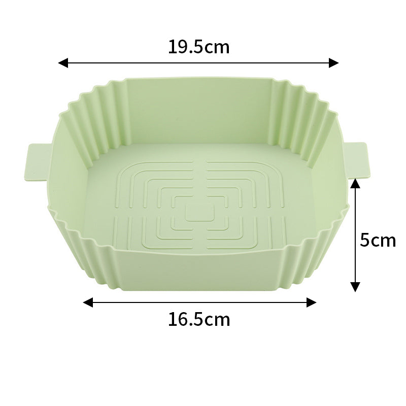 Air Fryer Tray Silicone Mat Baking Oven Square Round Silicone Baking Pan Kitchen Supplies