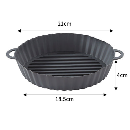Air Fryer Tray Silicone Mat Baking Oven Square Round Silicone Baking Pan Kitchen Supplies