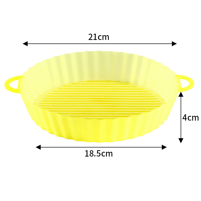 Air Fryer Tray Silicone Mat Baking Oven Square Round Silicone Baking Pan Kitchen Supplies