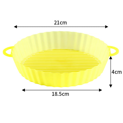 Air Fryer Tray Silicone Mat Baking Oven Square Round Silicone Baking Pan Kitchen Supplies