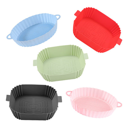 Air Fryer Tray Silicone Mat Baking Oven Square Round Silicone Baking Pan Kitchen Supplies