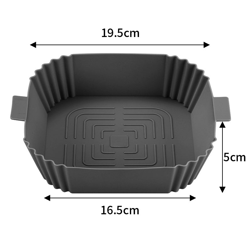 Air Fryer Tray Silicone Mat Baking Oven Square Round Silicone Baking Pan Kitchen Supplies